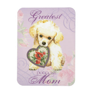 Imán Mamá del corazón del caniche de juguete