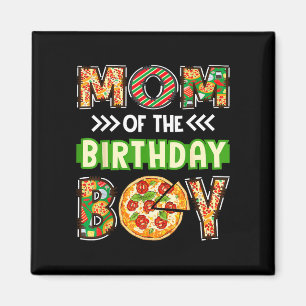 Imán Mamá del cumpleaños del niño amante de la pizza fi