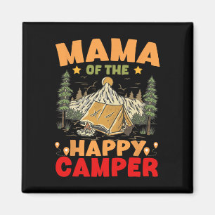 Imán Mamá del Feliz Campista Primera Cumpleaños Camping