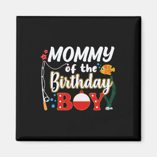 Imán Mamá Del Niño De Cumpleaños Pescando A Familia