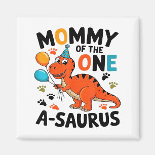 Imán Mamá del One-a-saurus cumpleaños 2 dinosaurio Pa