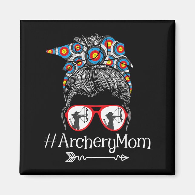 Imán Mamá - Día de la Madre Bowhunter Archer Bowman Bow (Frente)