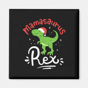 Imán Mamá dinosaurio saurio rex Navidad 