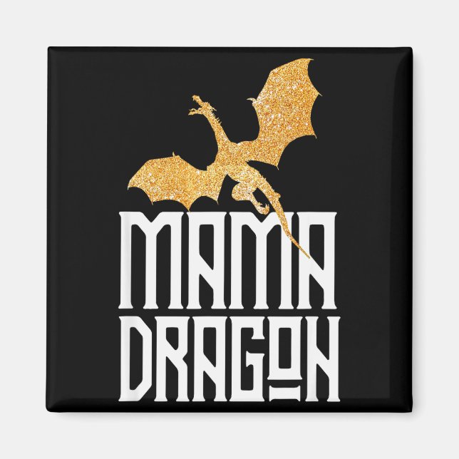 Imán Mama Dragon Christmas Matching Family Tribe Mom Wi (Frente)