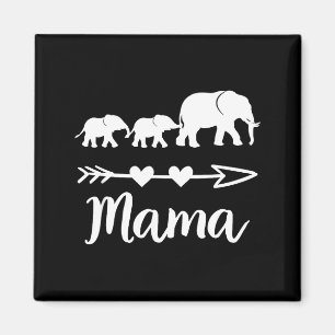 Imán Mamá elefante 2 bebés niños madre de dos adorable