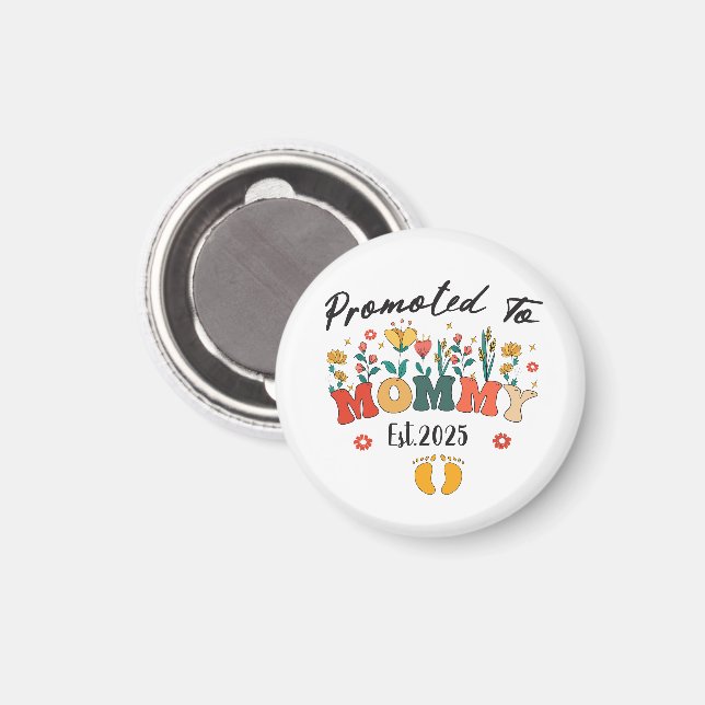 Imán Mamá en camino est. 2025: Nuevo Recuerdo para la M (Anverso/Reverso)