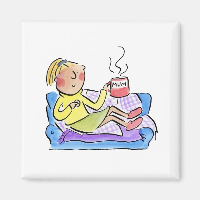 Imán Mamá en el sofá (Frente)