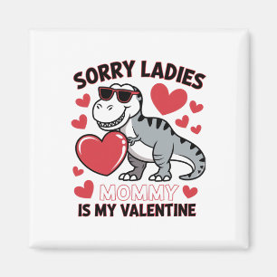 Imán Mamá es mi San Valentín divertido arte corazón de