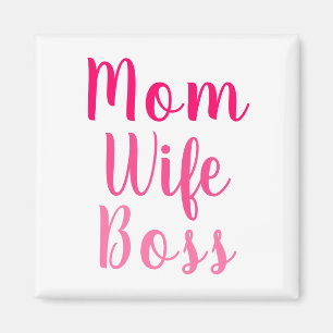 Imán Mamá esposa jefe gradiente personalizado rosa lin