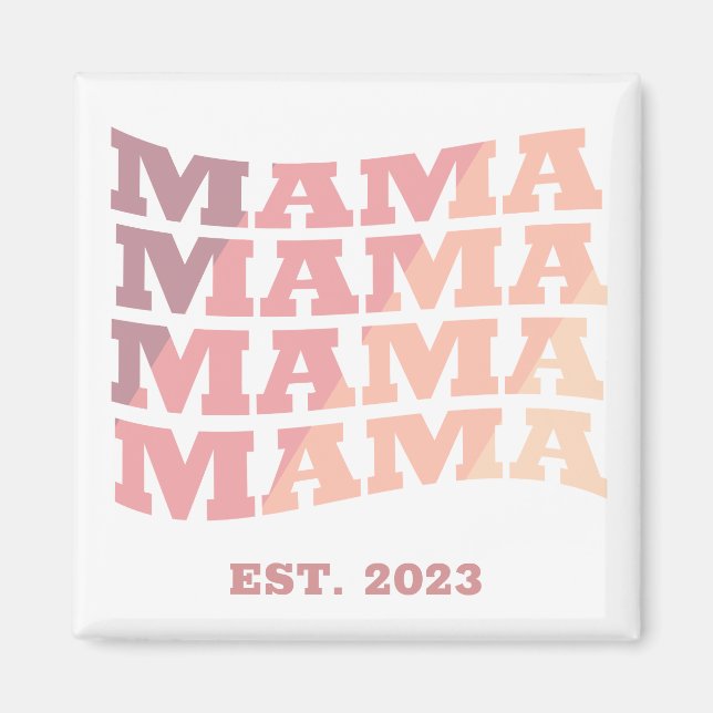 Imán Mamá establecida personalizada (Frente)