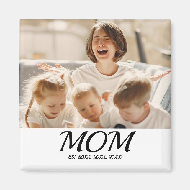 Imán Mamá Establecida Regalo de Foto (Frente)