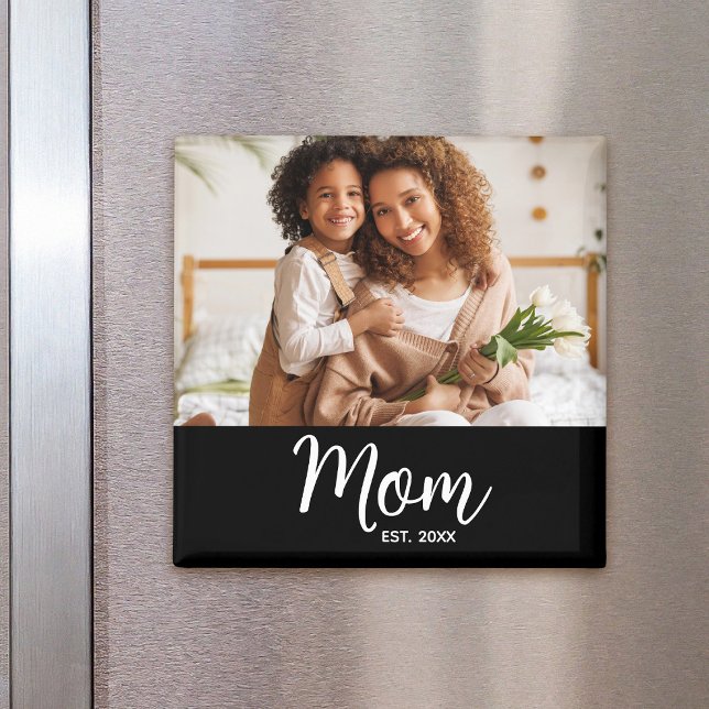 Imán Mamá estableció el regalo de foto manuscrita blanc (Subido por el creador)