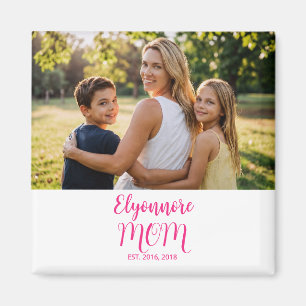 Imán Mamá Estableció Nombre de Escritura Rosa Foto