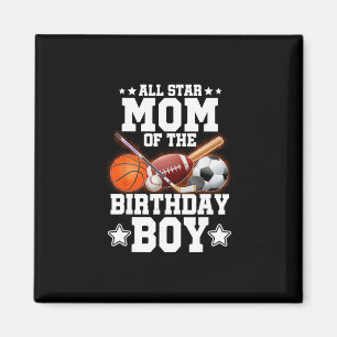 Imán Mamá Estelar Del Niño Cumpleañero Fútbol Sketll