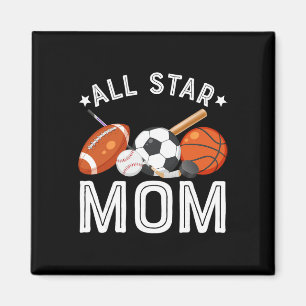 Imán Mamá Estrella del Niño Cumpleañero Fútbol de Esque