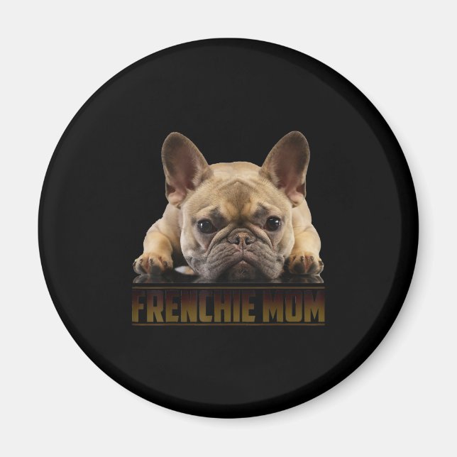 Imán mamá frenchie | regalo de mamá de bulldog francés (Frente)