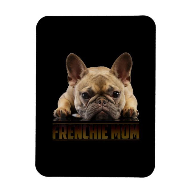 Imán mamá frenchie | regalo de mamá de bulldog francés (Vertical)