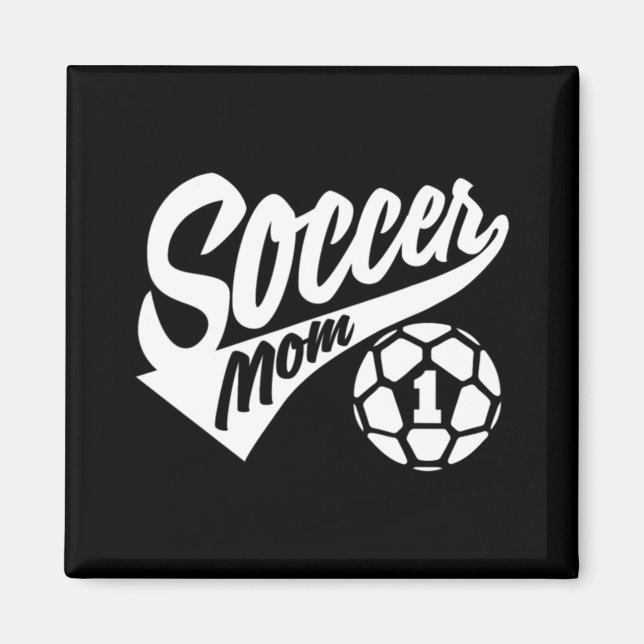 Imán Mamá futbolera T Orgullosa Mamá De Fútbol Me Encan (Frente)