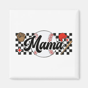 Imán Mama Game Day Vibes Día de la Madre Mujeres Béisbo