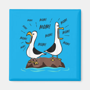 Imán Mamá Gaviota Divertida Mamá Vida Oceánica Día de l