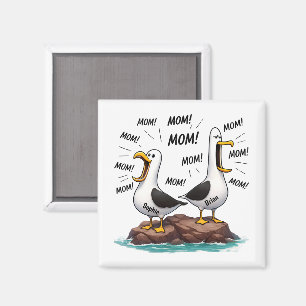 Imán Mamá Gaviota Divertida Personalizada