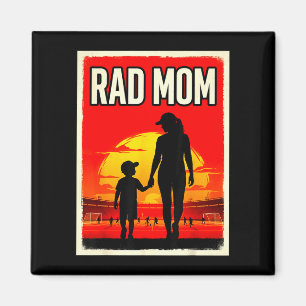 Imán Mamá genial madre e hijo mamá fútbol atardecer 