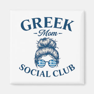 Imán Mamá griega club social trendy mamá griega