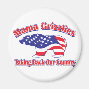 Imán Mama Grizzlies Recuperando Nuestro País
