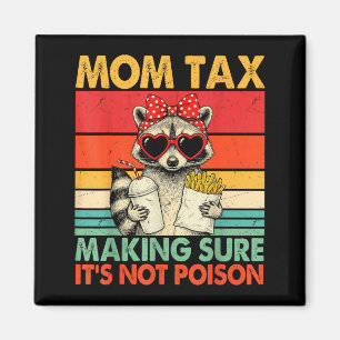 Imán Mamá Haciendo Seguro De Que No Sea Veneno Mapache