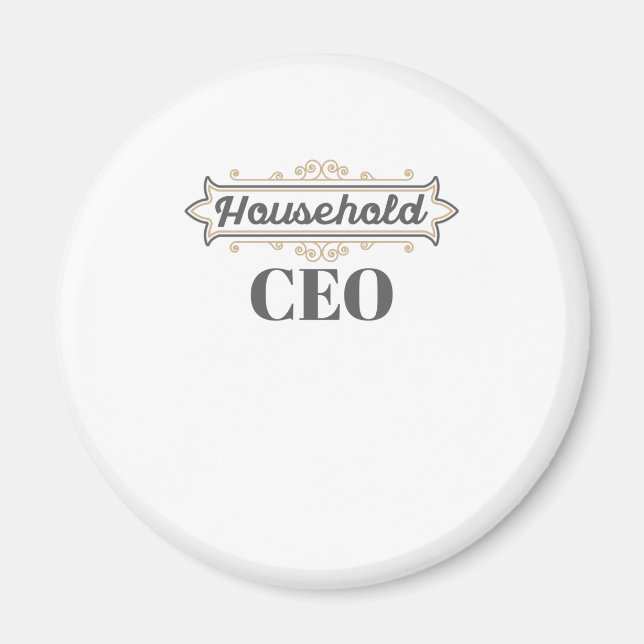 Imán Mamá Jefe Regalo Quédate En Casa Mamá Regalo CEO D (Frente)