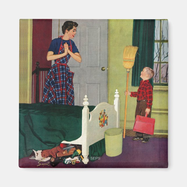 Imán ¡Mamá, Limpié Mi Habitación! (Frente)