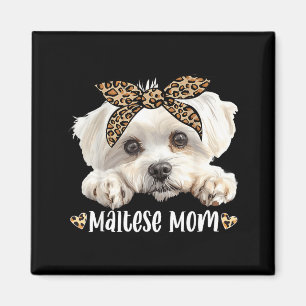 Imán Mamá linda maltés mamá leopardo amantes de los per