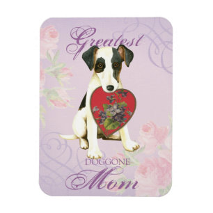 Imán Mamá lisa del corazón del fox terrier