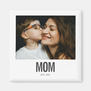 Imán Mamá Minimalista Establecida Foto Instantánea Vint