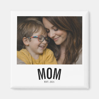 Imán Mamá Minimalista Establecida Foto Instantánea Vint