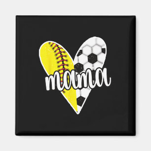 Imán Mamá orgullosa jugadora de fútbol softball jugador