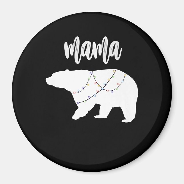 Imán Mamá Osa Una Cadena De Oso Polar De Navidades Lumi (Frente)