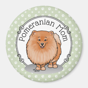 Imán Mamá panomana Pom Mom (naranja roja)