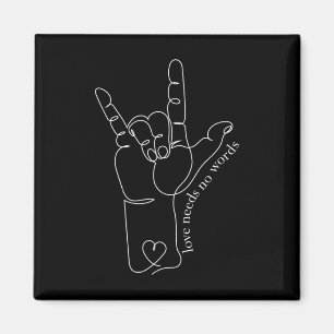 Imán Mamá papá niños profesor de autismo Sped Deaf Sl