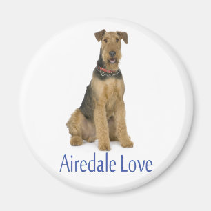 Imán Mamá Perrito Bonito Amante de Perros Airedale Terr