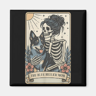 Imán Mamá Perro Blue Heeler Lindo Carta de Tarot Esquel