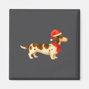 Imán Mamá perro salchicha divertida de Navidad Ebald