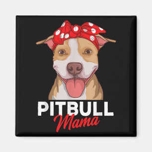 Imán Mamá Pittie Pitbull Mamá Perro Regalo Divertido Dí