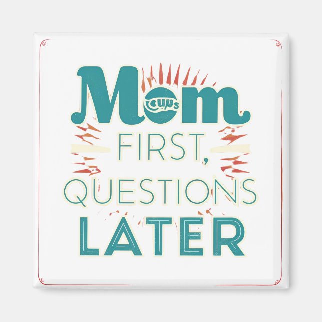 Imán Mamá primero. Preguntas posteriores (Frente)