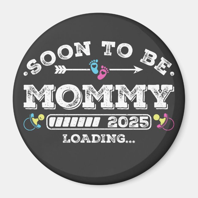 Imán Mamá Pronto 2025 Círculo de Carga (Frente)