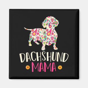 Imán Mamá salchicha perro Wiener vintage dachshund