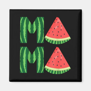 Imán Mamá sandía vintage de verano adorable mujer fruta