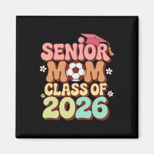Imán Mamá Senior Cl de 2026 Fútbol Groovy 70s Retro Gra