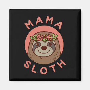 Imán Mamá Sloth Un Regalo De La Madre De La Hija Del Hi