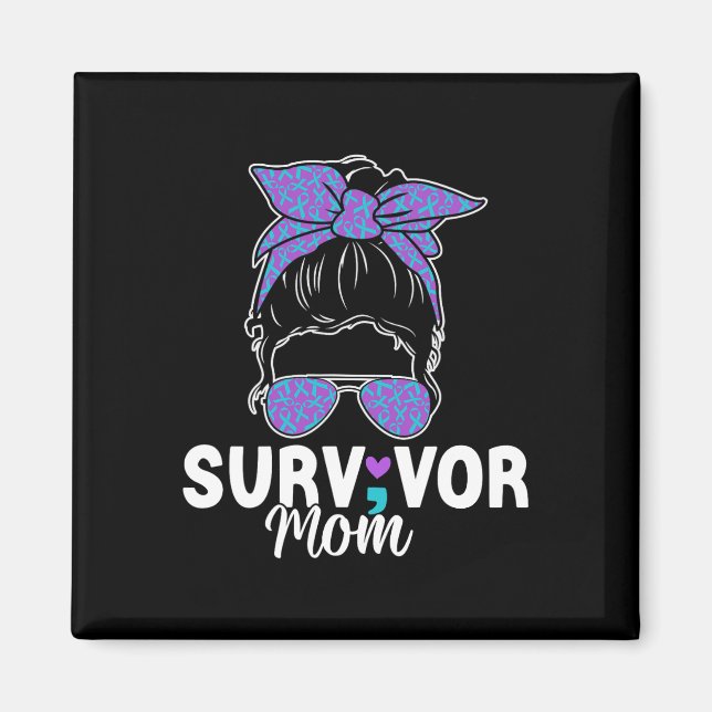 Imán Mamá superviviente - Premio para la prevención del (Frente)